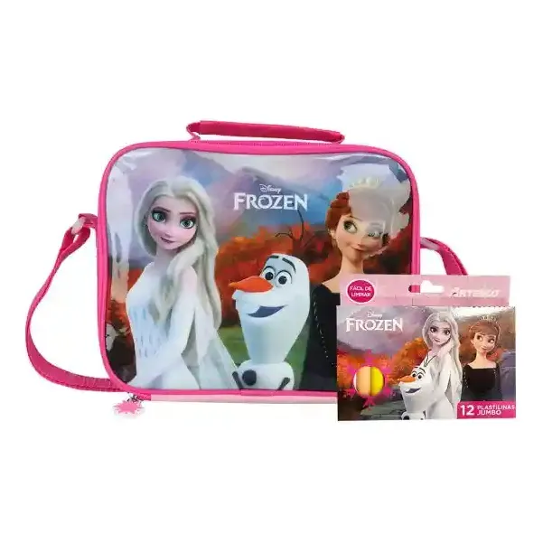 Lonchera Frozen Artesco + Plastilinas Frozen