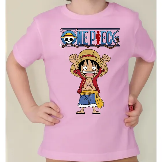 Camiseta Infantil Anime One Piece Luffy Geek