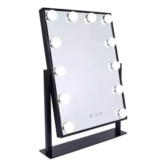 Espejo Maquillaje Grande Con Luz 12 Focos Led 360° Touch Usb