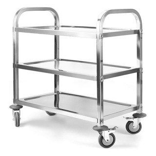 Carrito De Servicio Acero Inoxidable 3 Niveles 95x50 Cm Arol Carrito De Servicio Acero Inoxidable 3 Niveles 95x50 Cm Arol