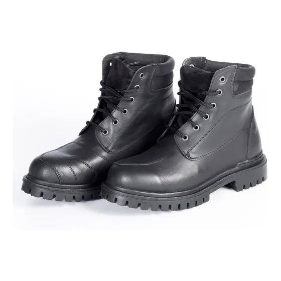 Bota Biker Minera Con Agujetas Y Protección