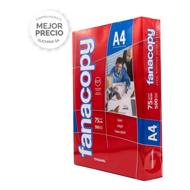 Fanacopy Hojas A4 75 Grs 500 Hojas X5 Resmas Pomplin S.a