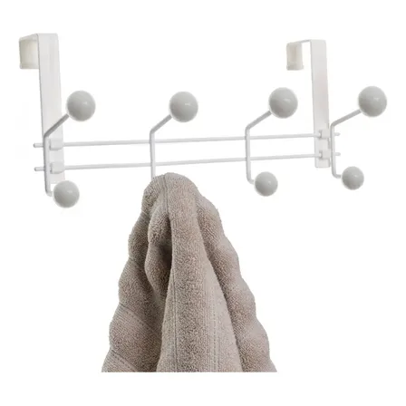Organizador Para Porta E Parede Com 8 Ganchos Facility Branco