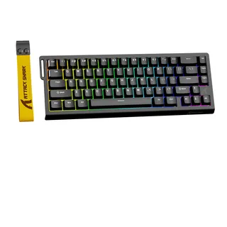 Teclado Attack Shark X68 He Magnético Rgb 8000hz Preto Inglês Internacional