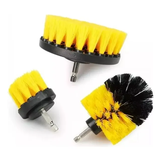 Kit Cepillo Lavado Detailing Taladro X3 Con Broca Limpieza