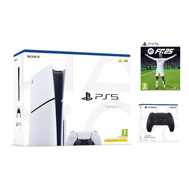 Sony  Slim Ps5 Con Lectora Juegos Y 2 Controles