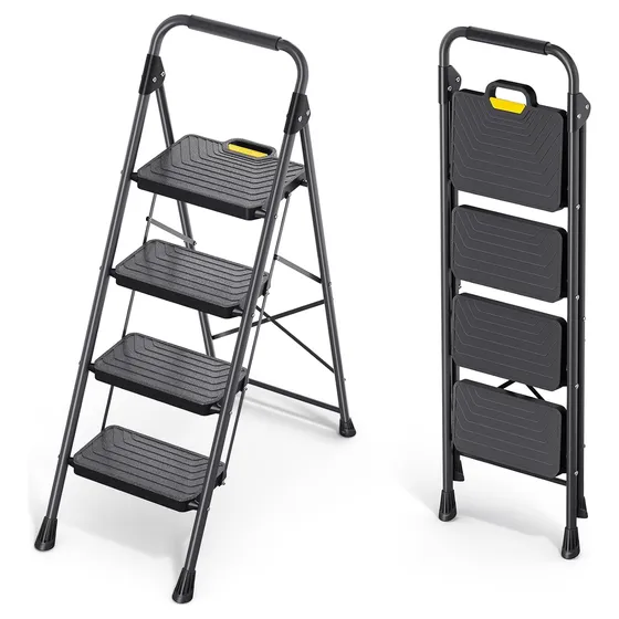Escalera De 4 Escalones Acero Resistente Con Pedales Antides