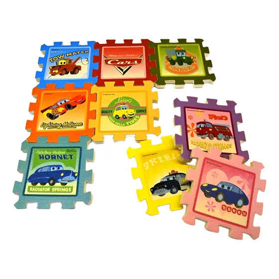 Bloques De Foami Cars Pixar 30 Cm - Set De 9 Piezas Foami