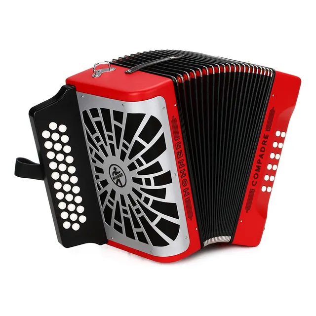 Acordeon Diatonico Compadre Fa-sib-mib, 31 Botones Y 12 Bajo