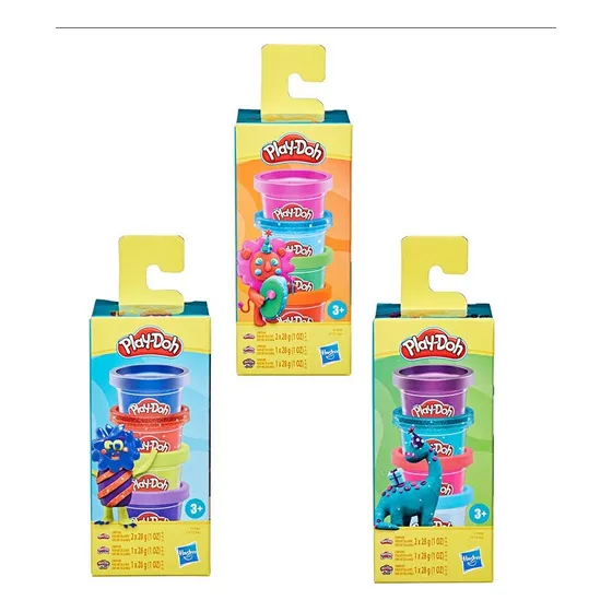 Set De 4 Potes De Masa Playdoh 28gr