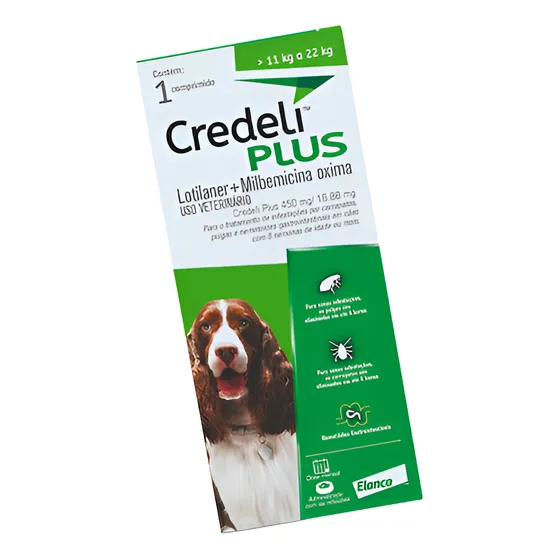 Credeli Plus Elanco Para Cães De 11 A 22 Kg - 1 Comprimido