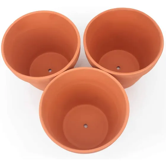 2 Macetas Materas 12 Cm Arcilla Barro Jardinería Hogar