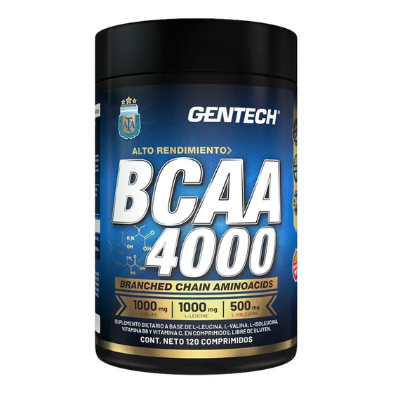 Bcaa 4000 Gentech X 120 Tabletas Aminoacidos