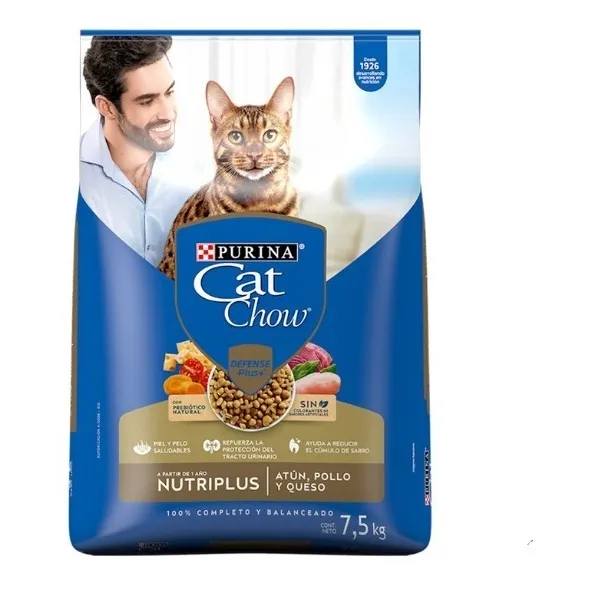 Alimento Purina Cat Chow Para Gato Atún, Pollo Y Queso, 7.5kg