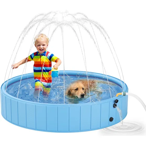 Piscina Grande Para Niños Y Mascotas Plegable Diversión