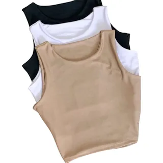 Kit 3 Cropped Feminino Regata VerĂŁo Nadador BĂĄsico Suplex Kit 3 Cropped Feminino Regata VerĂŁo Nadador BĂĄsico Suplex