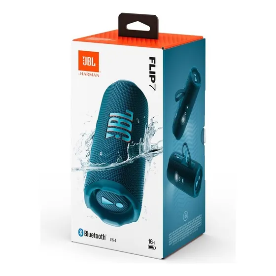 Alto-falante portátil Jbl Flip 7 submersível 16hs 35w cor azul