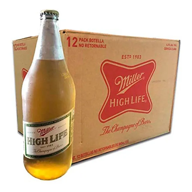 Cerveza Miller High Life Caja Con 12 Botellas De 940 Ml