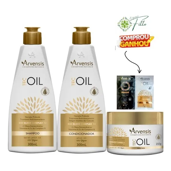 Kit Shampoo+ Cond + Máscara Arvensis Tec Oil
