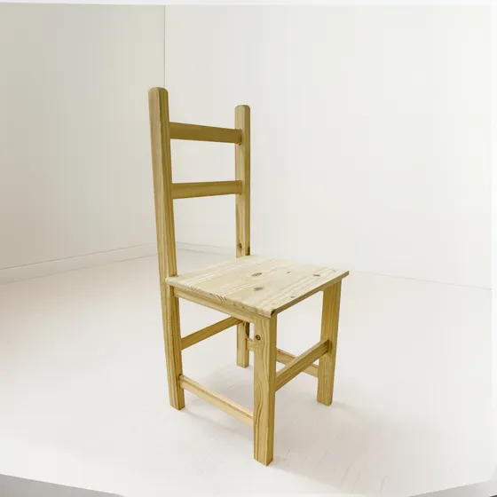 Silla Madera Pino Macizo Bar Parrilla Comedor Barata Oferta