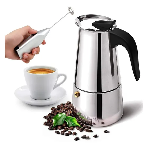 Cafetera Italiana Moderna De 6 Tazas Inox Cafe Oferta Regalo