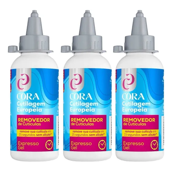 Kit Cutilagem Europeia 3 King Removedor Cora Manicure Unhas