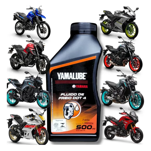 Fluido Freio Dot 4 Yamalube 500 Ml Mt03 R3 R1 R15 Mt09 Mt07