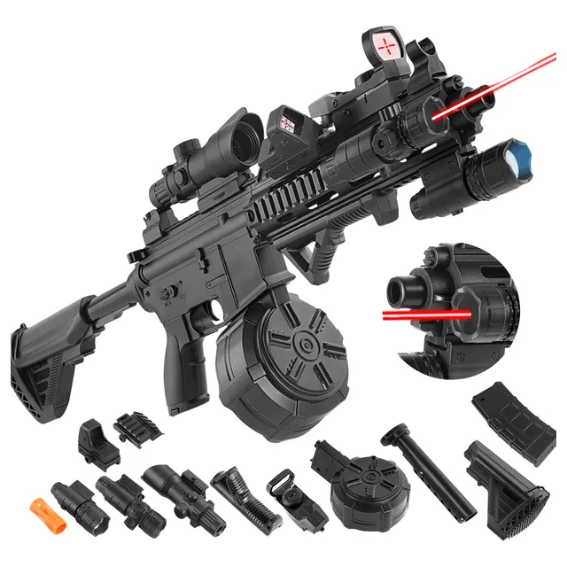 1:1 Pistola Hidrogel M416 Lanzador Gel Automática Con Láser