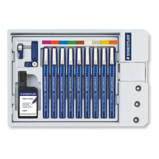 Estuche De Estilografos Staedtler Recargables Con 9 Piezas