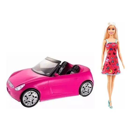 Combo Barbie Auto Con Muñeca Original Miniplay Mattel Lelab