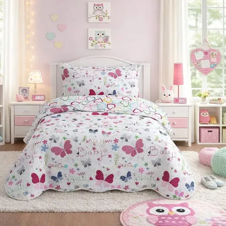 Kit Colcha Infantil Solteiro Cobre Leito Dupla Face 2 Peças