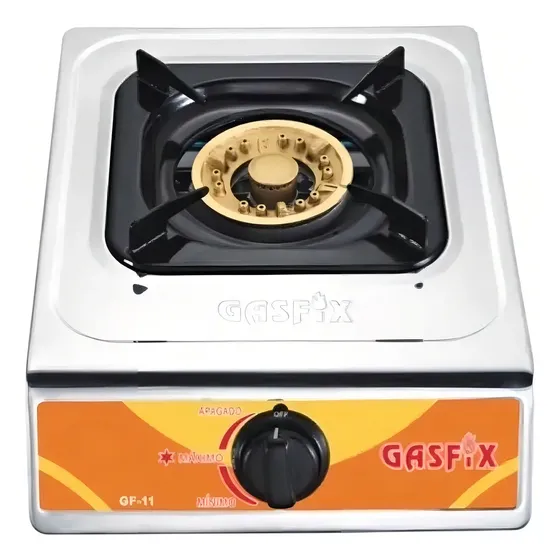 Encimera Gasfix Empotrable 1 Quemador Gas Licuado Plateado | Cuotas sin interés
