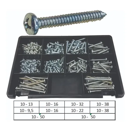 Organizador + 270 Tornillos 4,8 (10) Autoperforantes Philips