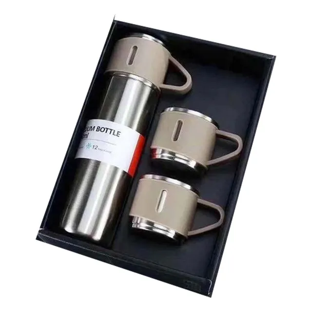 Termo Termicos Vacuum Flask Set De 3 Piezas Acero Inoxidable