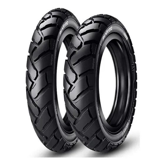 Par Pneu Cravudo 80/100-14 E 60/100-17 Bunker Biz Pop 100