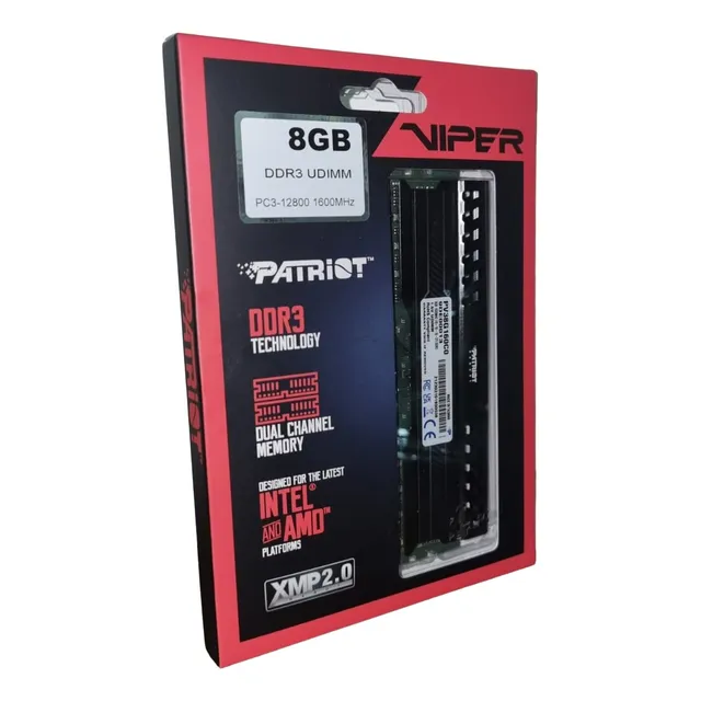 Memoria RAM Patriot Viper Ddr3 de 8 GB a 1600 MHz (pv38g160c0)