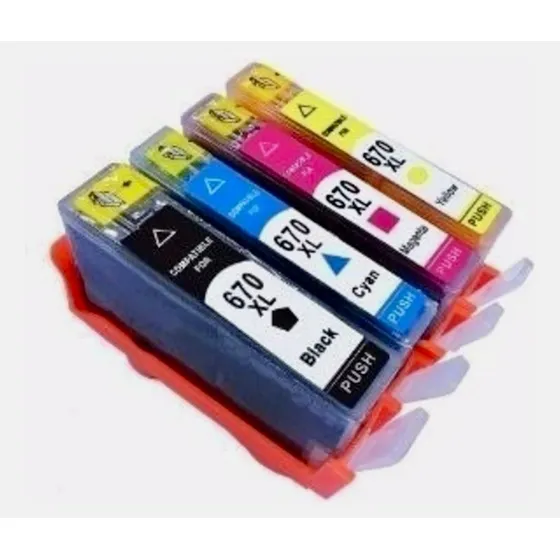 Kit Cartuchos Compatibles Deskjet Ink 670xl , 4615 ,3525