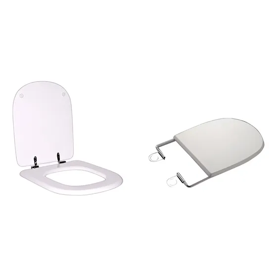 Combo Asiento Inodoro Y Tapa Bidet Madera F Ba 3 Agujeros 