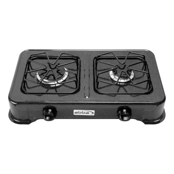 Cocina De Mesa Abba 2 Puestos A Gas Y Acero Inoxidable Sg