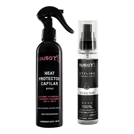 Termo Protector Para Cabello Alaciador  Y Gotas De Seda