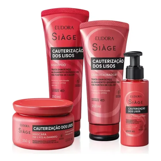 Kit Siàge Cauterização Dos Lisos (4 Itens) Kit Completo Full