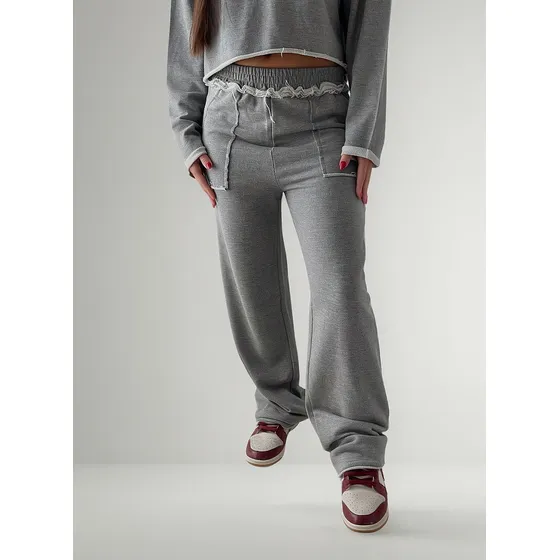 Joggins Mujer Rustico Amplio Con Elastico Cintura Over