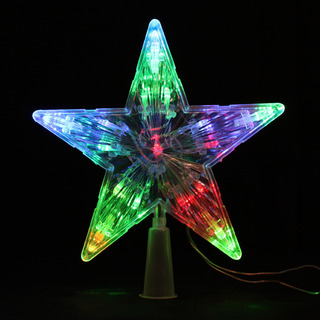 Estrella De Luces Led Punta De Arbol Navideño Multi - Blanca Estrella De Luces Led Punta De Arbol Navideño Multi - Blanca