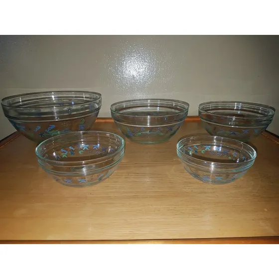 Bolws De Vidrio Set De 5 Unidades