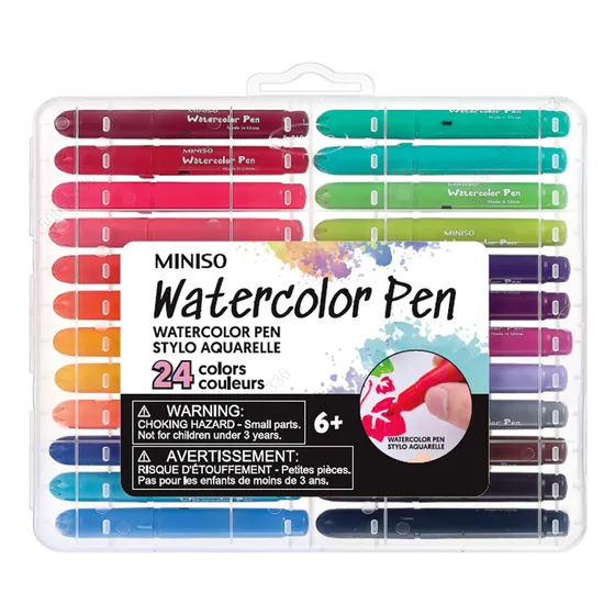 Estuche De Marcadores Tipo Acuarela (24 Colores)