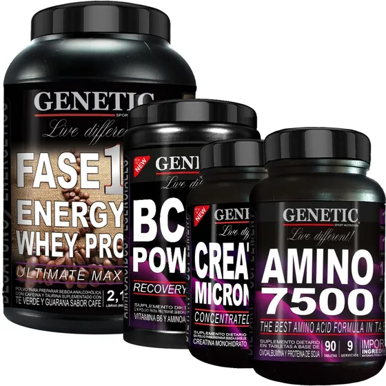 Musculos Magros Energia Fase 1 Bcaa Powder Creatina Genetic