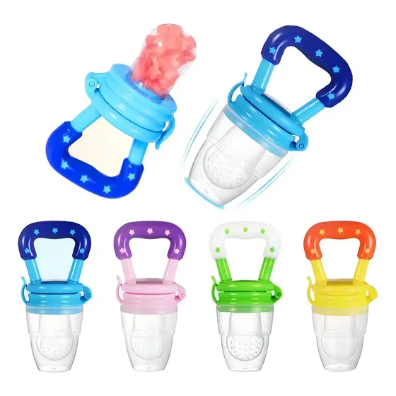 Chupete de Frutas Hada Bear Azul Silicona Libre de BPA Para Bebés