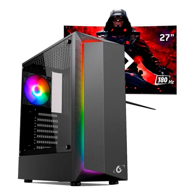 Pc Gamer Ryzen 5 5600g + Monitor Gravity 27   180hz Curvo