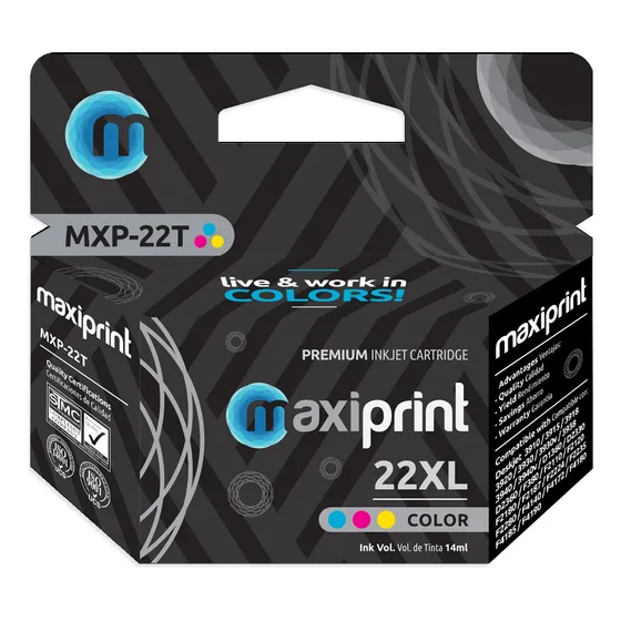 Cartucho Tinta Hp 22xl Tricolor  Deskjet 3910 D1320 F4180