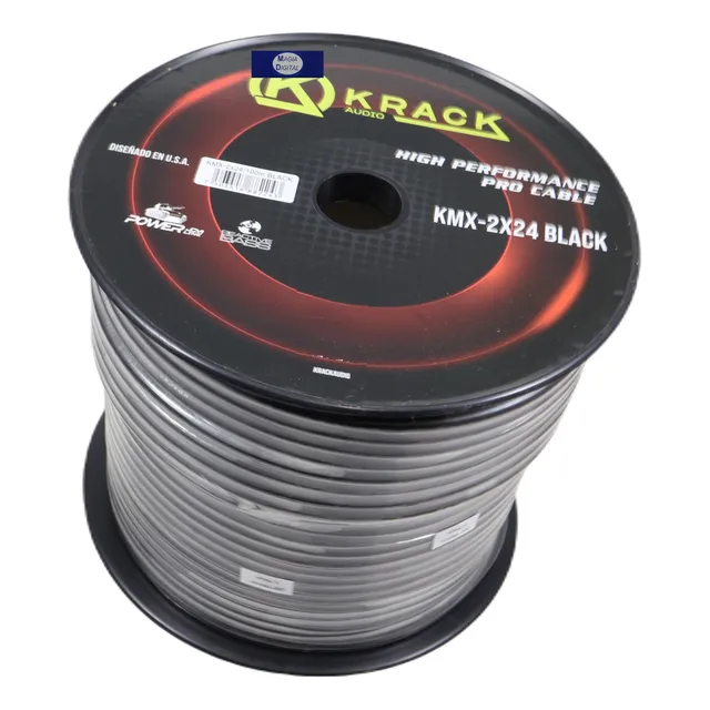 Cable Microfono Balanceado Krack Audio Kmx-2x24 100mts Rollo